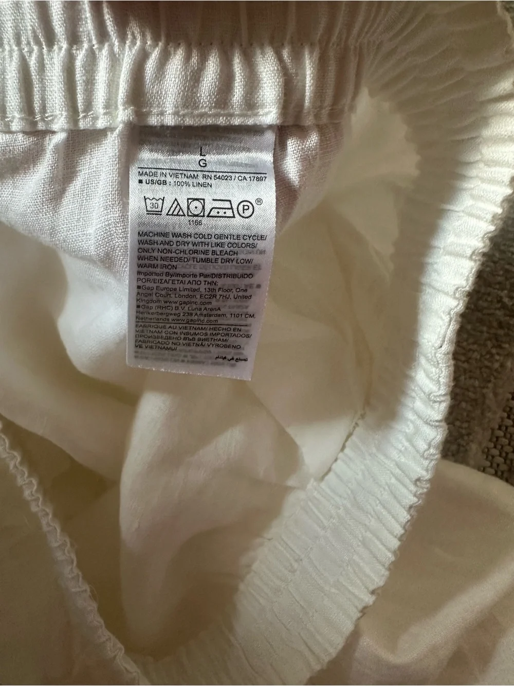 Banana Republic White Linen Pants